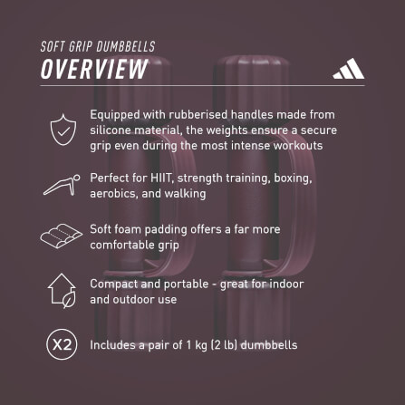 ดัมเบล Soft Grip ADIDAS ADWT-11300 1 กก. / 2 ปอนด์_5